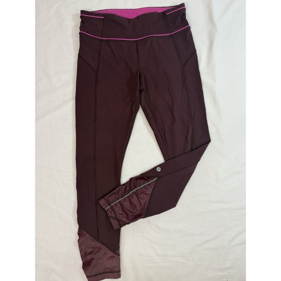 lululemon athletica Pants - Lululemon Leggings Size‎ 6 Pace Queen  Luxtreme Bordeaux Drama